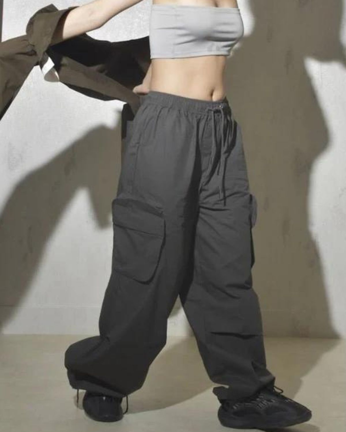 Grey Tactical Cargo Pants