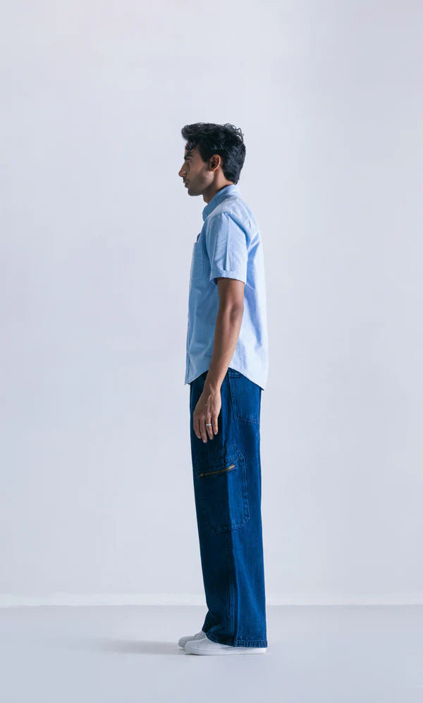 Cargo Pocket Denim with Chain