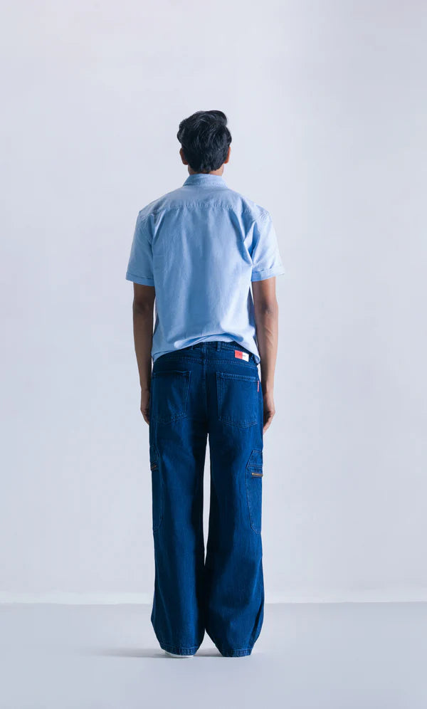 Cargo Pocket Denim with Chain