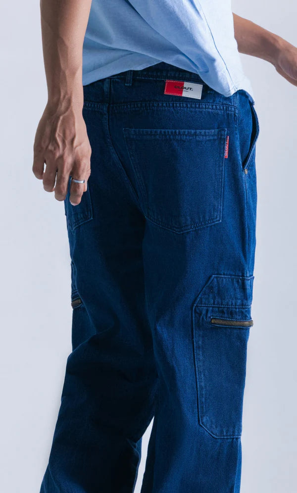 Cargo Pocket Denim with Chain
