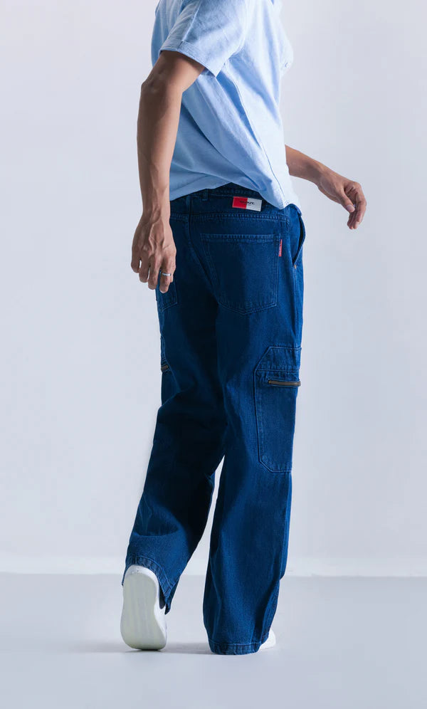 Cargo Pocket Denim with Chain