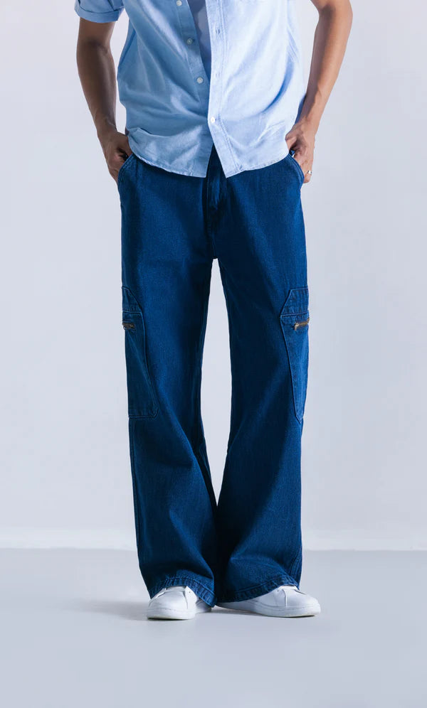 Cargo Pocket Denim with Chain