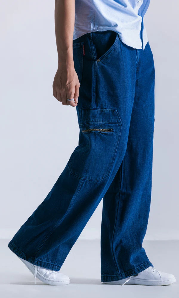Cargo Pocket Denim with Chain
