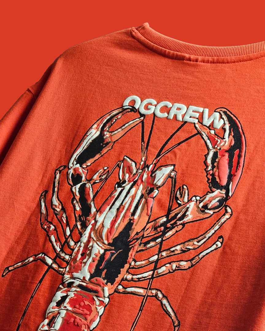 orange lobster tee