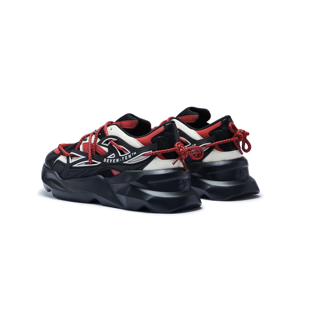 742 Crimson Red Low-Top Chunky Sneakers