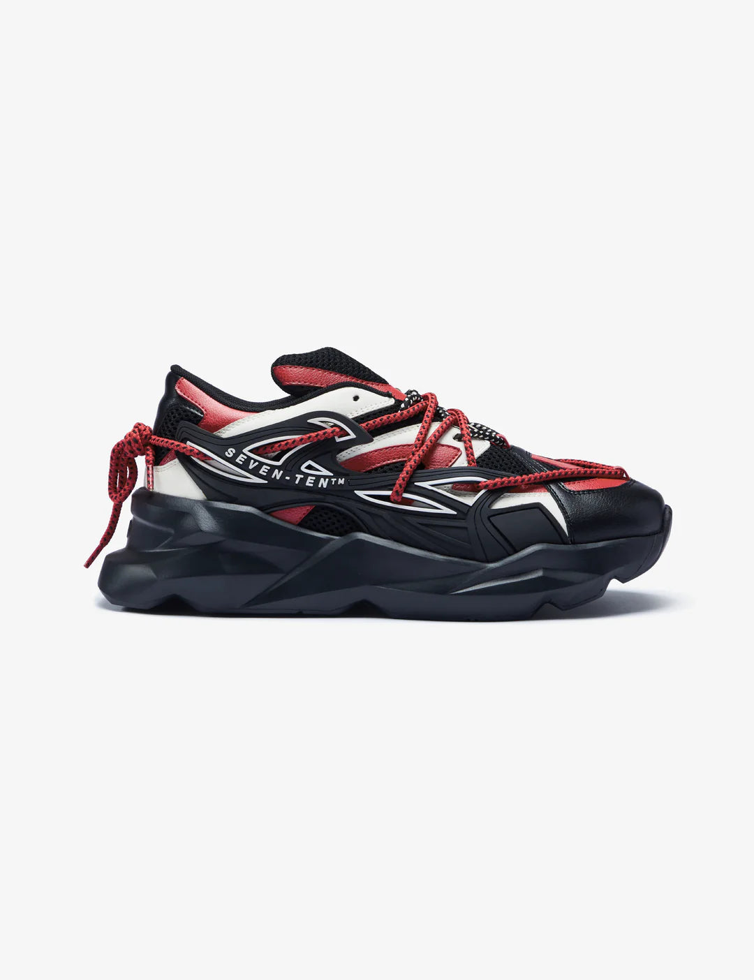 742 Crimson Red Low-Top Chunky Sneakers