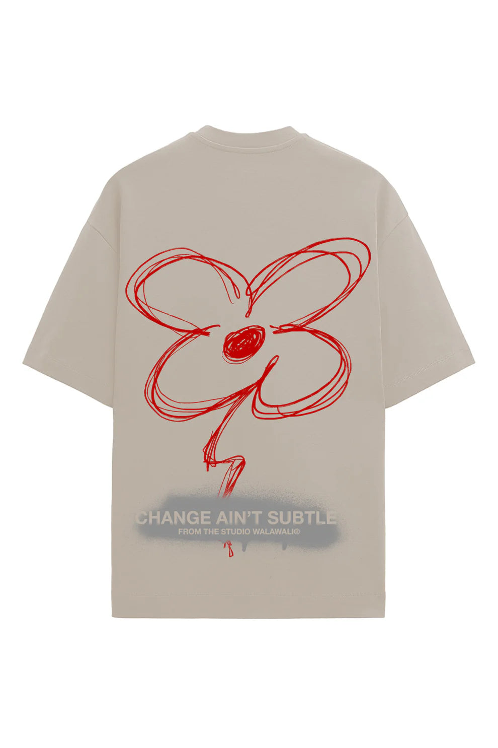 Bark Graphic Print Oversized Tee