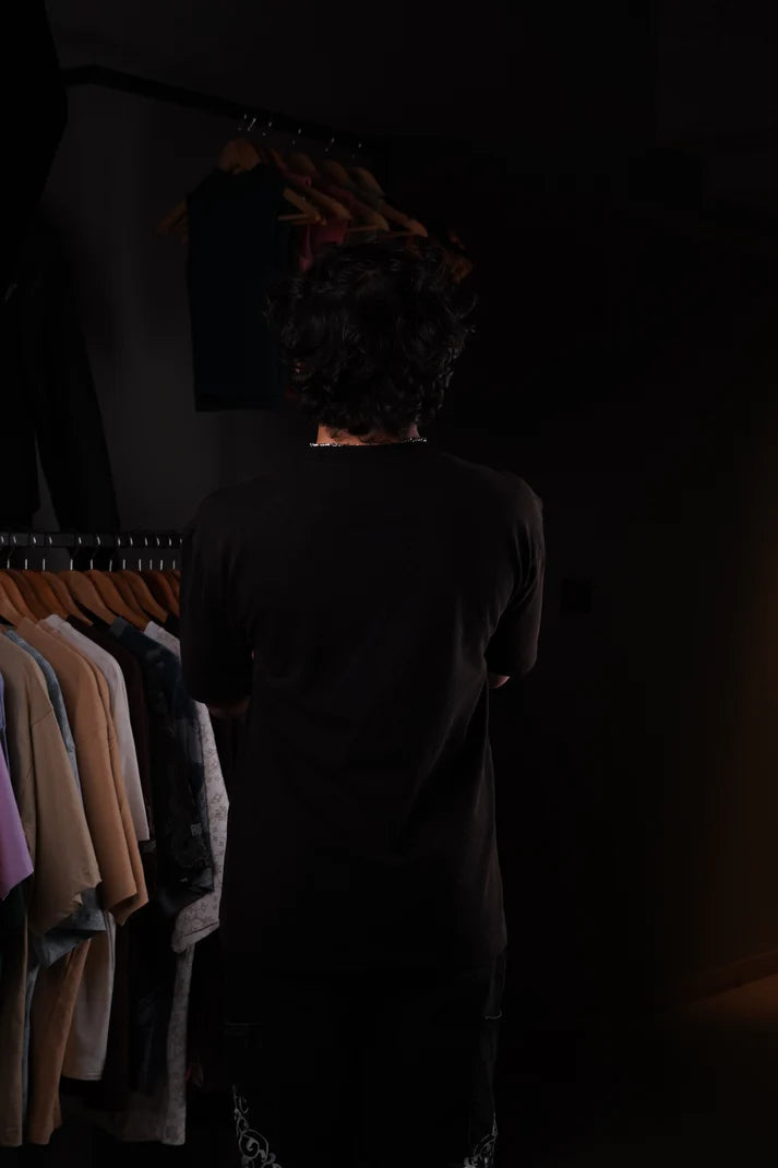 Black Vintage Acid Wash Tee