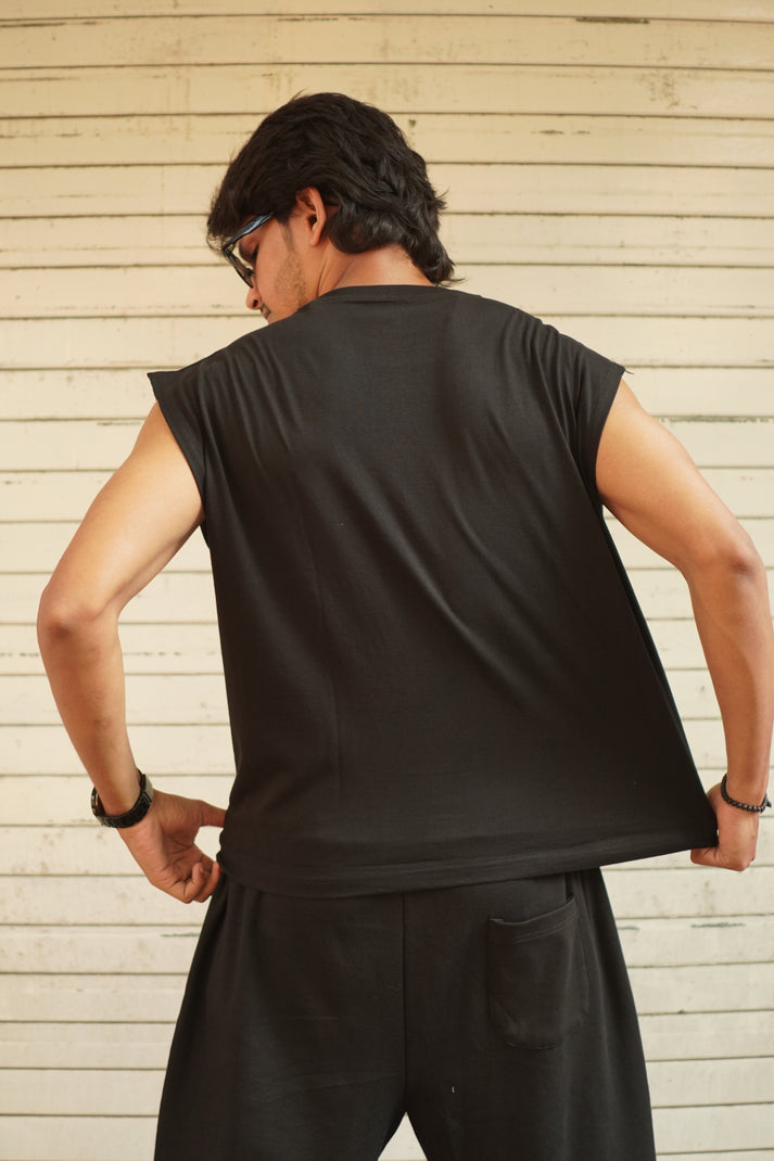 BLACK SPACEOUT TANK TOP