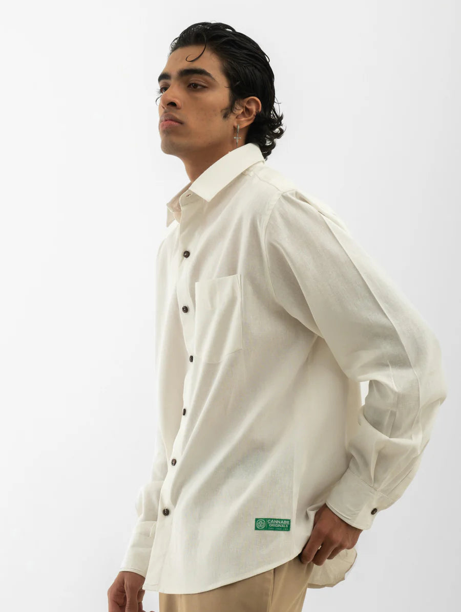 Full Sleeves Shirt Solid Off White