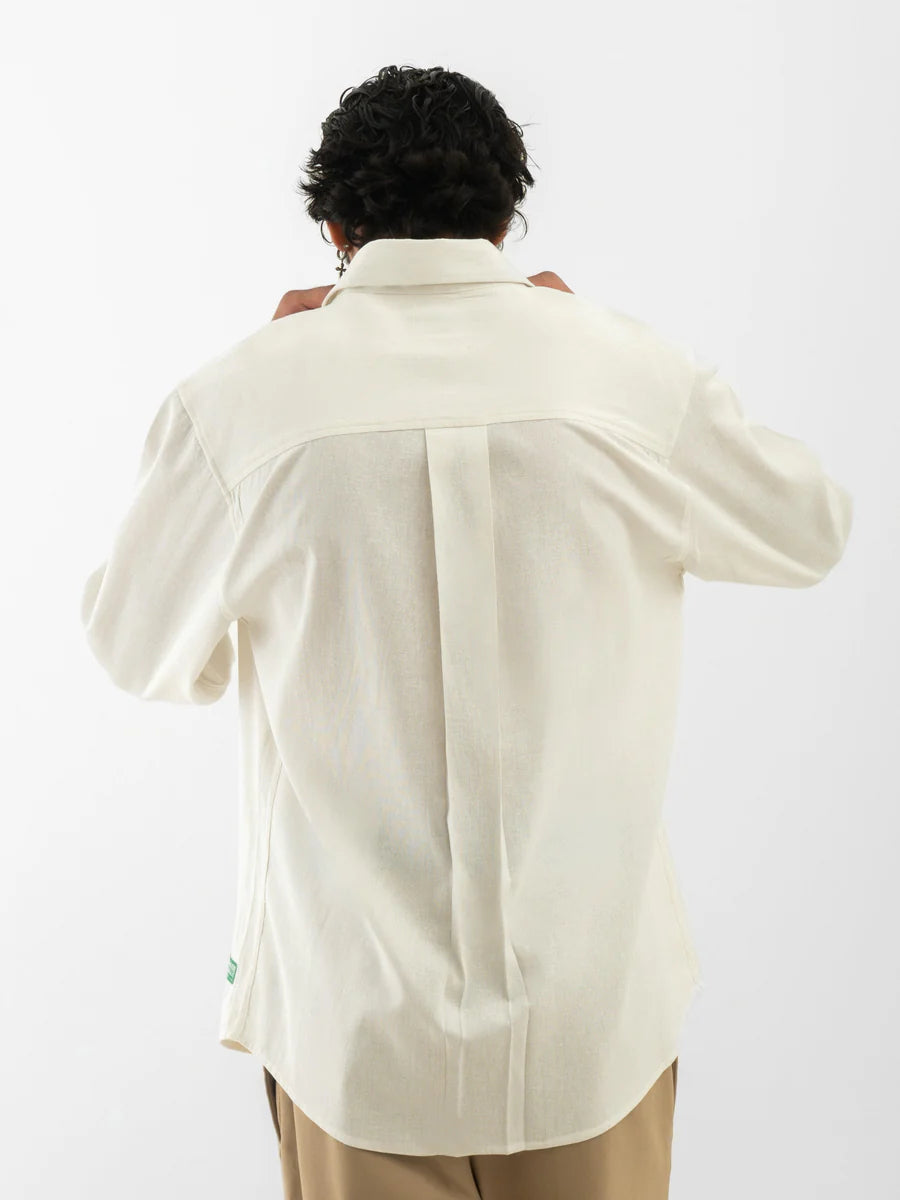 Full Sleeves Shirt Solid Off White