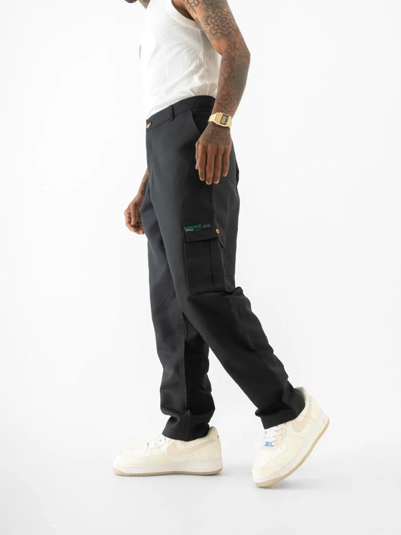 Straight Fit Pants Black