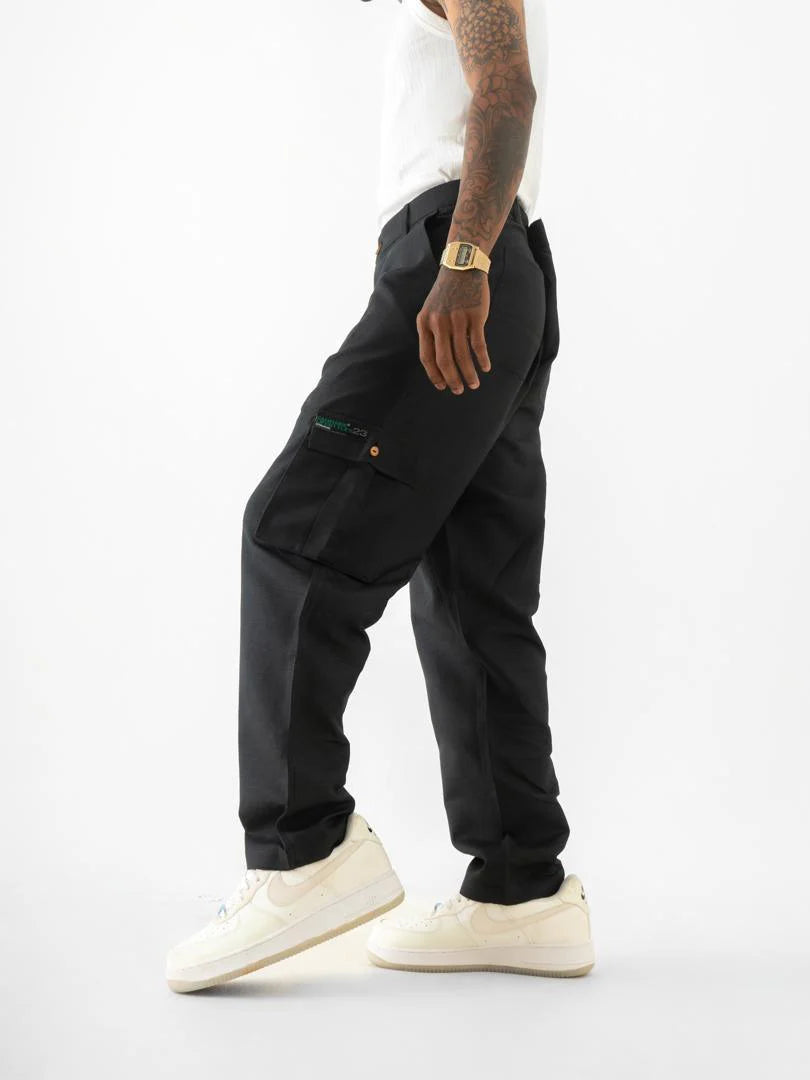 Straight Fit Pants Black