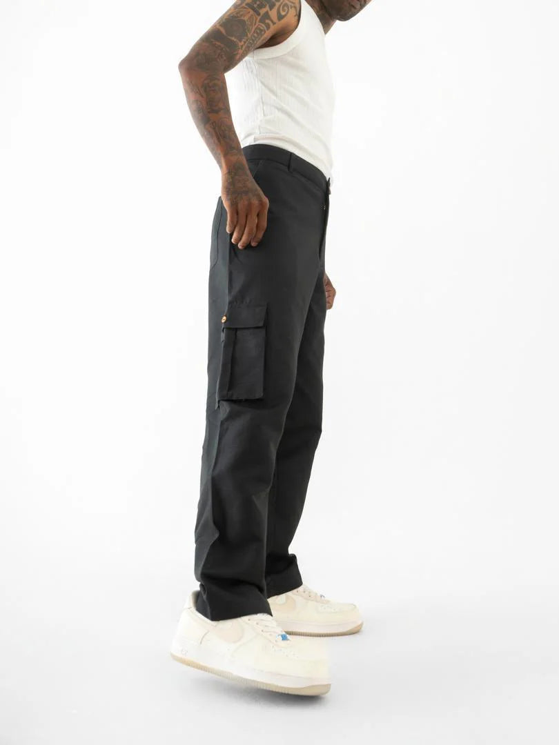 Straight Fit Pants Black
