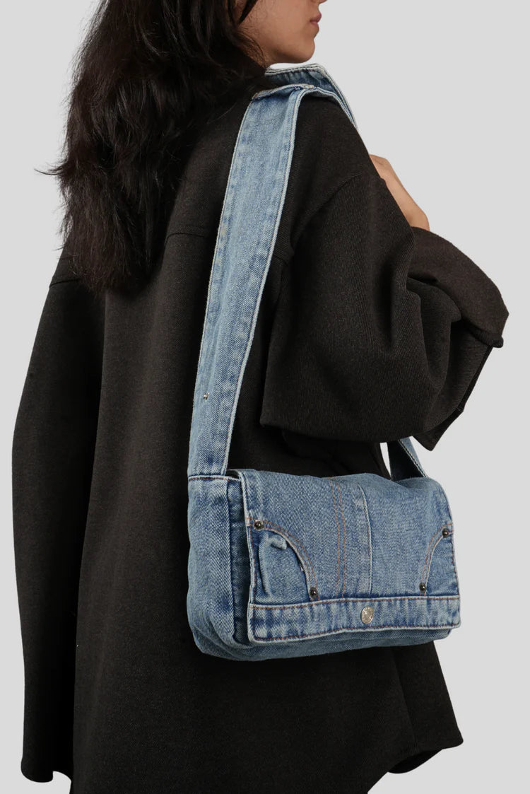 DENIM LOOP SHOULDER BAG