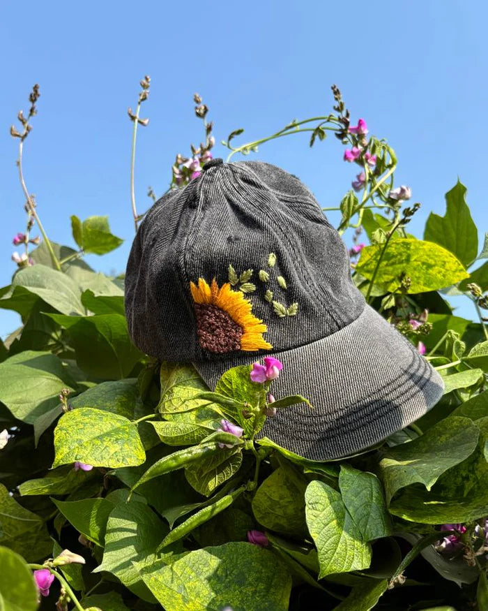 Sunflower Denim Cap