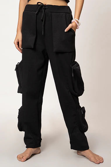 Heavy Weight Utility Cargo Joggers Black