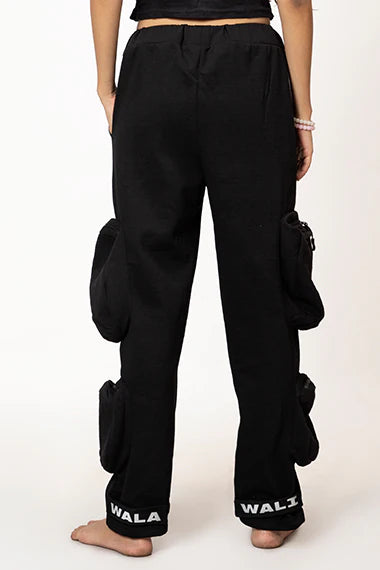 Heavy Weight Utility Cargo Joggers Black