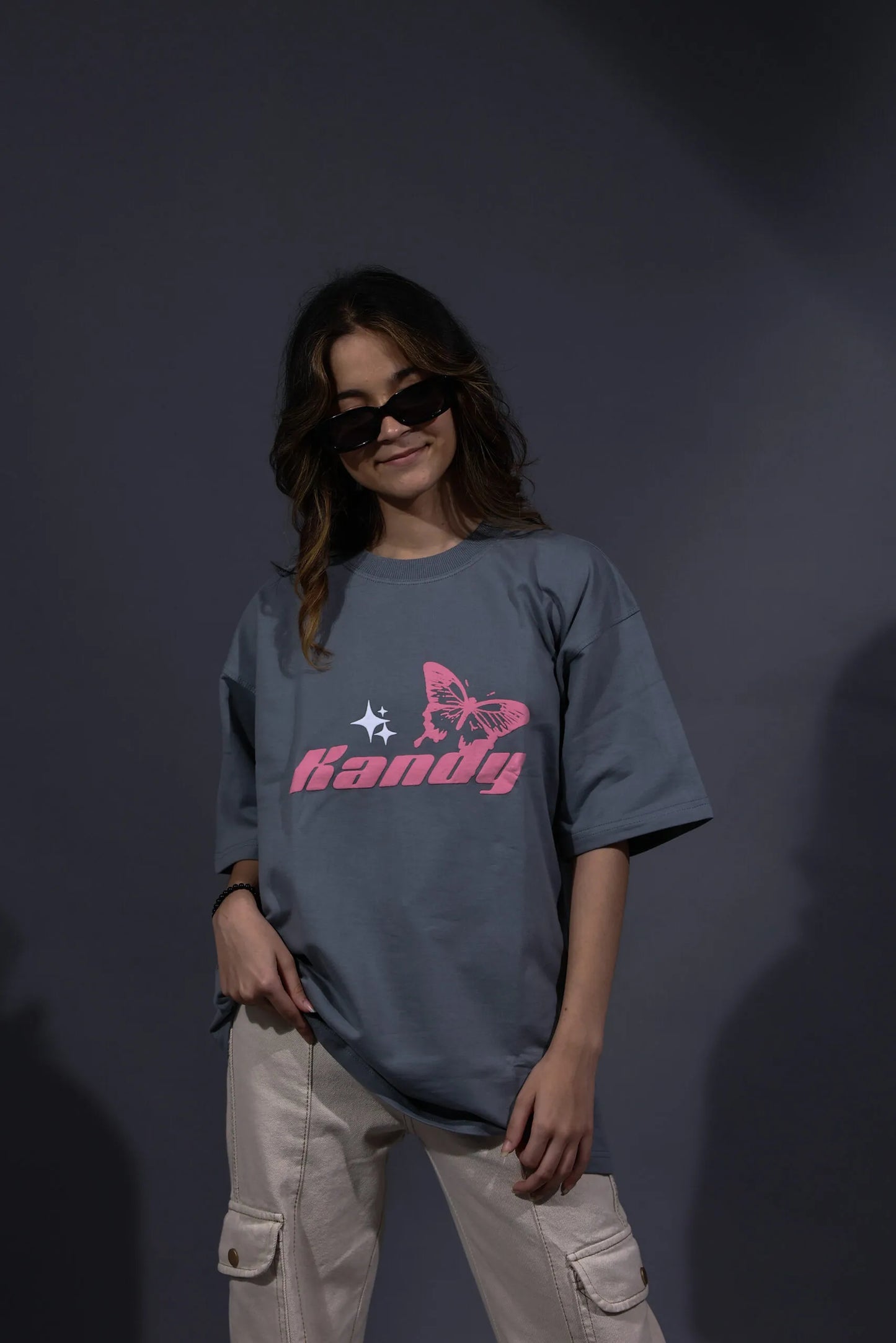 Grey Cotton Kandy Tee