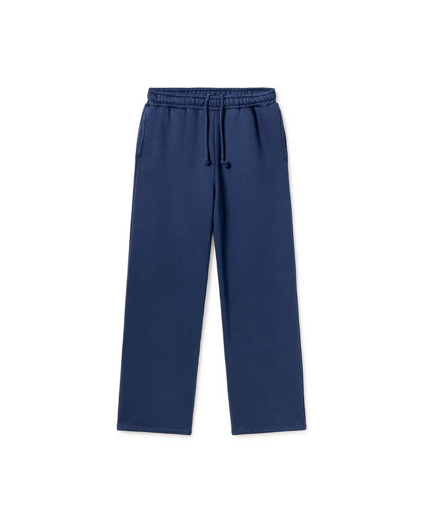 Navy Open Bottom Sweatpants