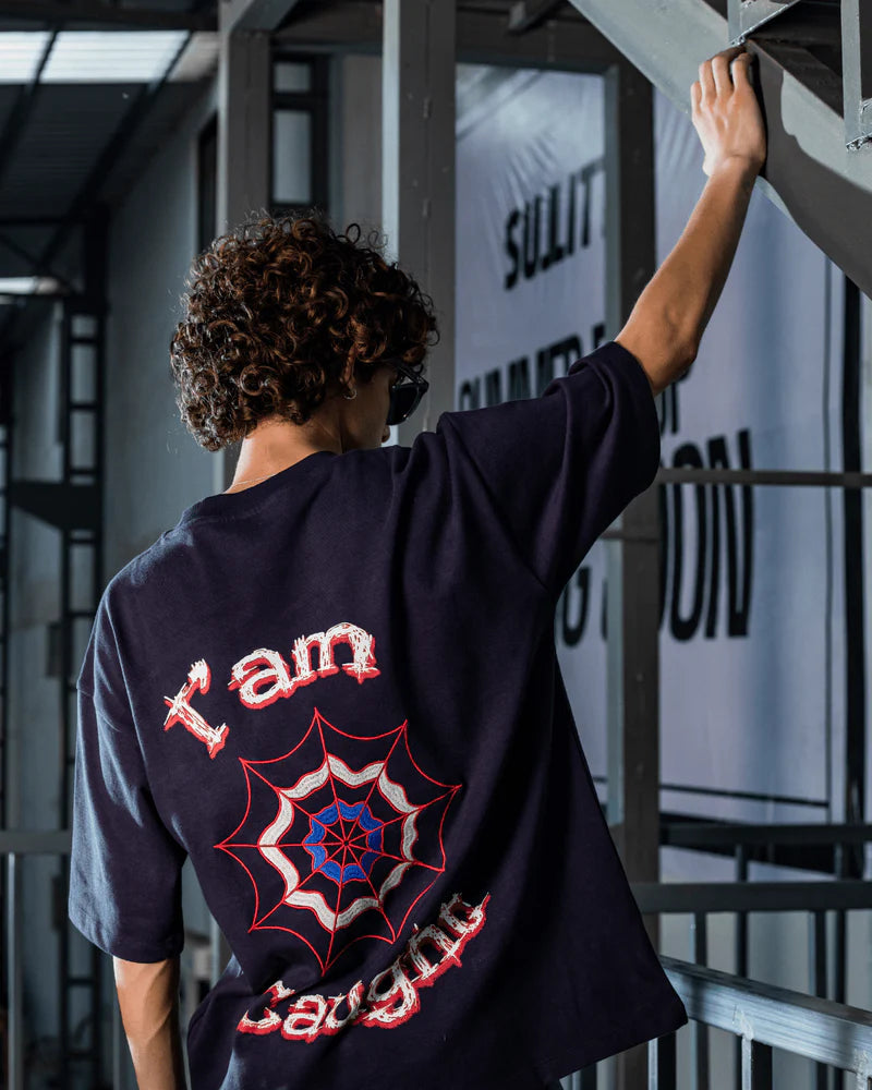 Webbed up Navy Blue Tee