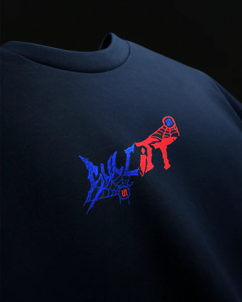 Webbed up Navy Blue Tee