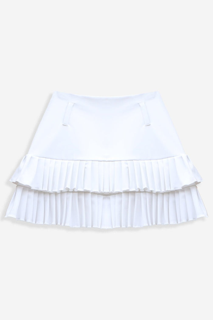 White Chilling Mini Skirt