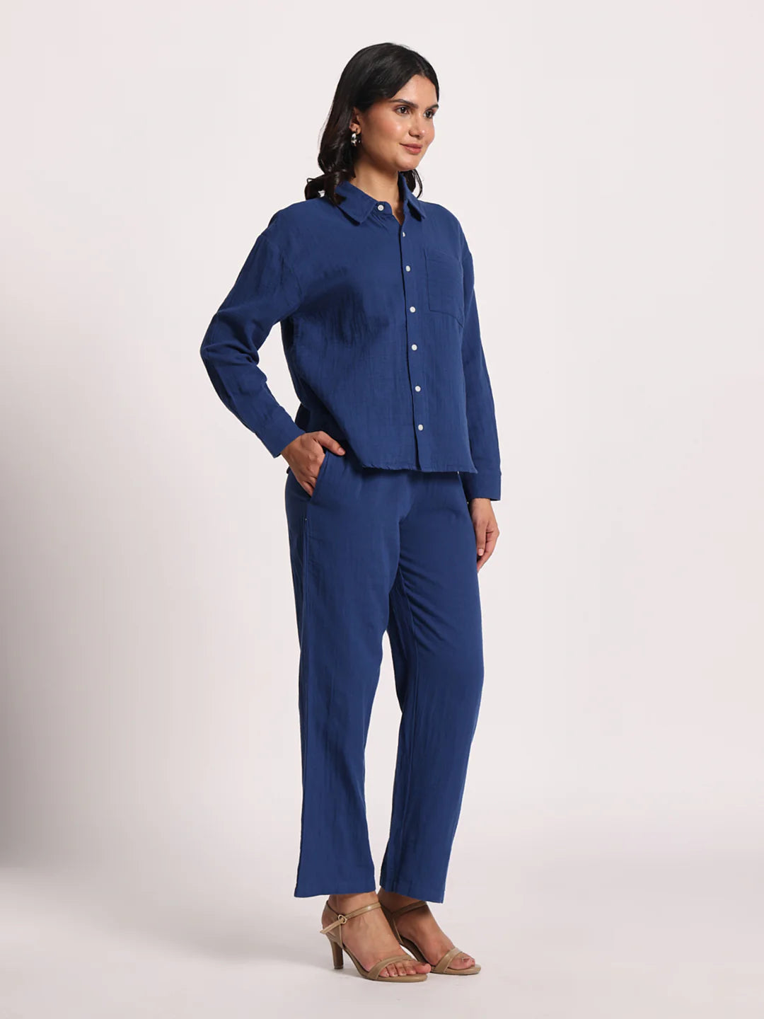 The "Effortless Indigo" Co-ord Set