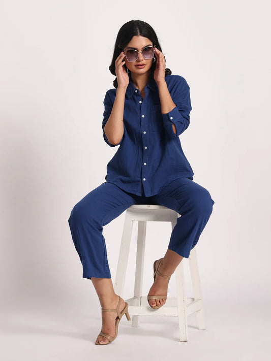 The "Effortless Indigo" Co-ord Set