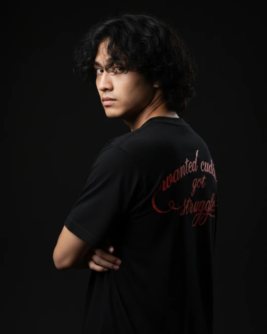 WANTED CUDDLES BLACK TEE