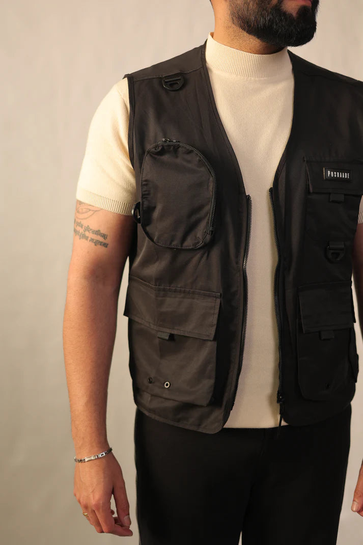 BLACK UTILITY JACKET