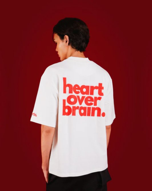 Heart Over Brain - White