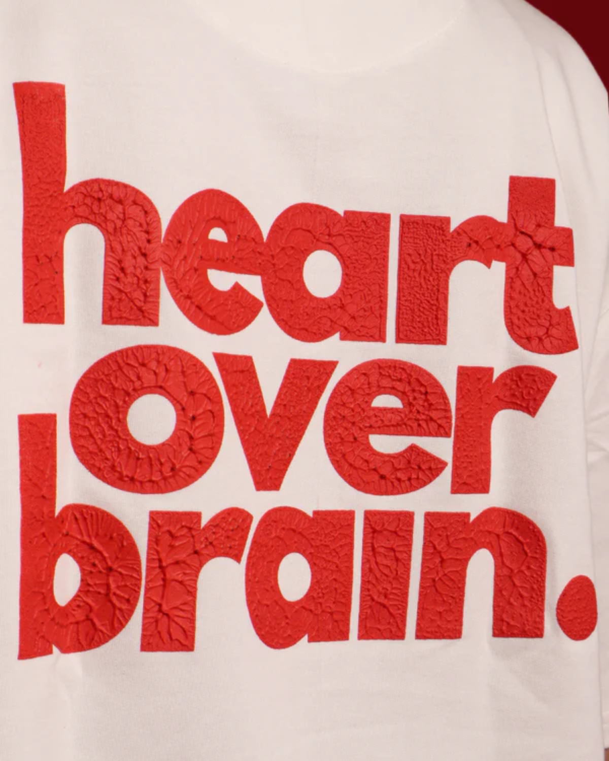 Heart Over Brain - White