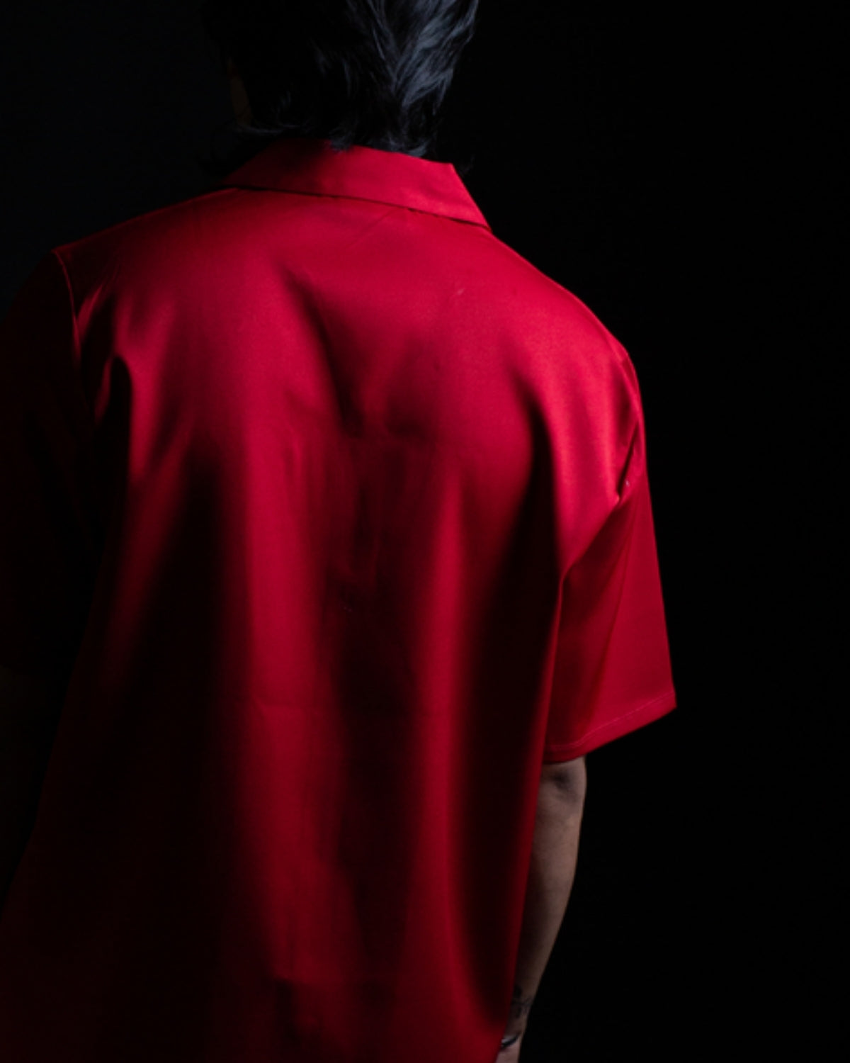 Crimson Red Bowling Shirt