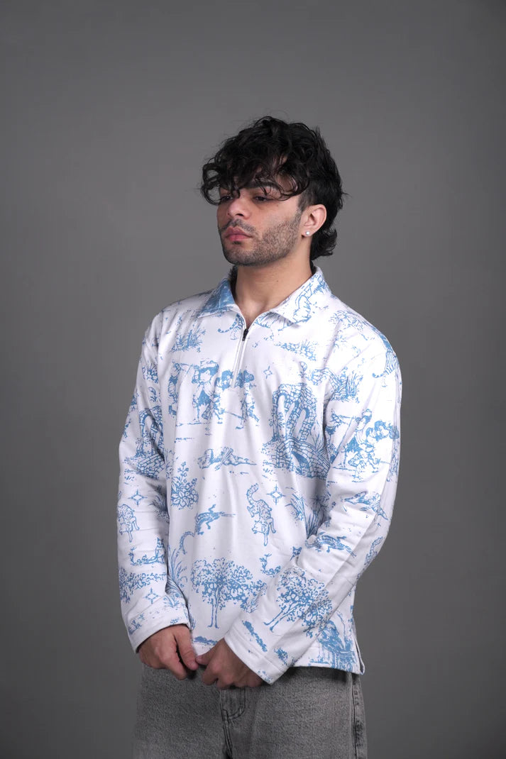 OLD ENGLISH ZIPPER - WHITE ZIPPER POLO