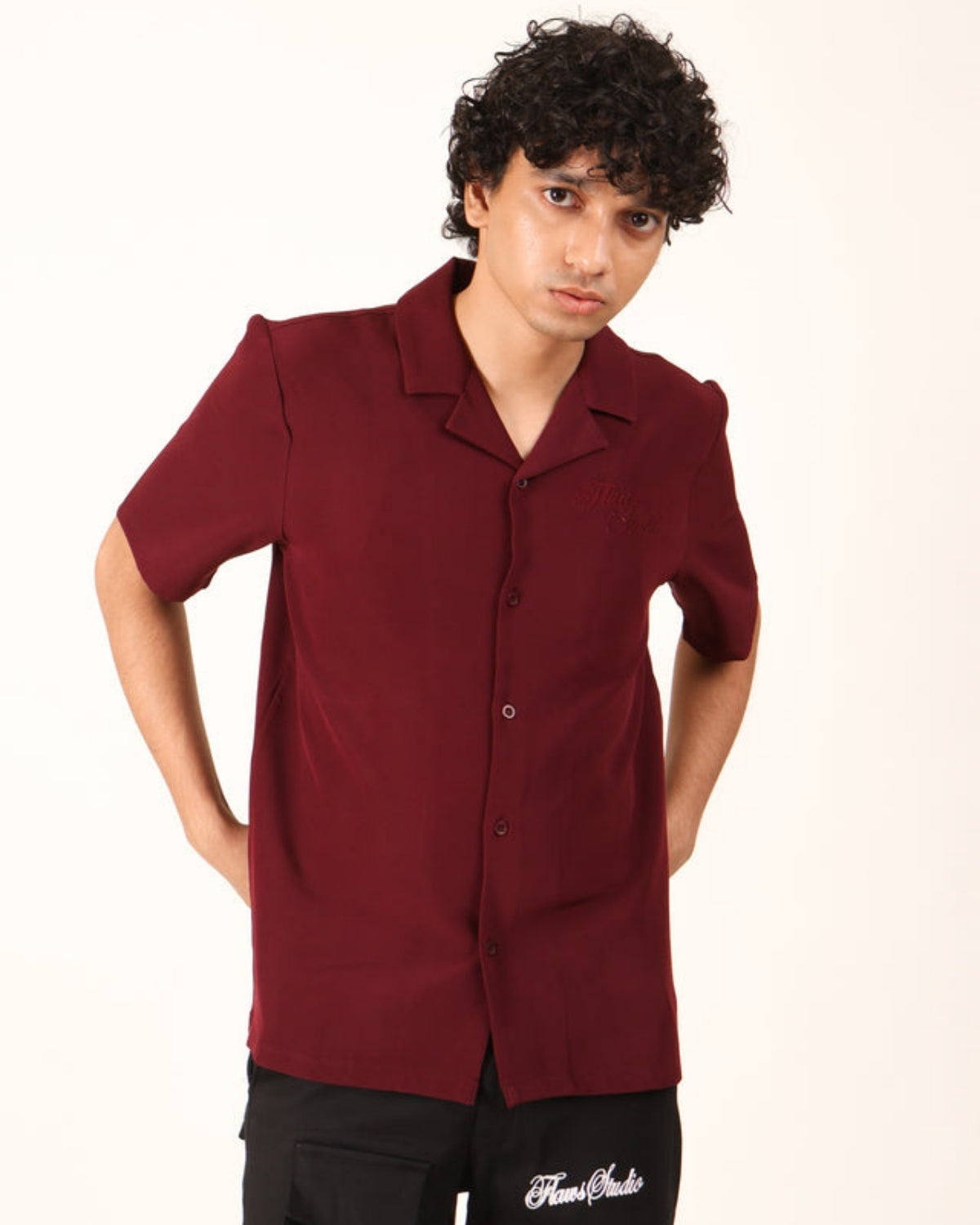 Wine Regal Bowling Shirt