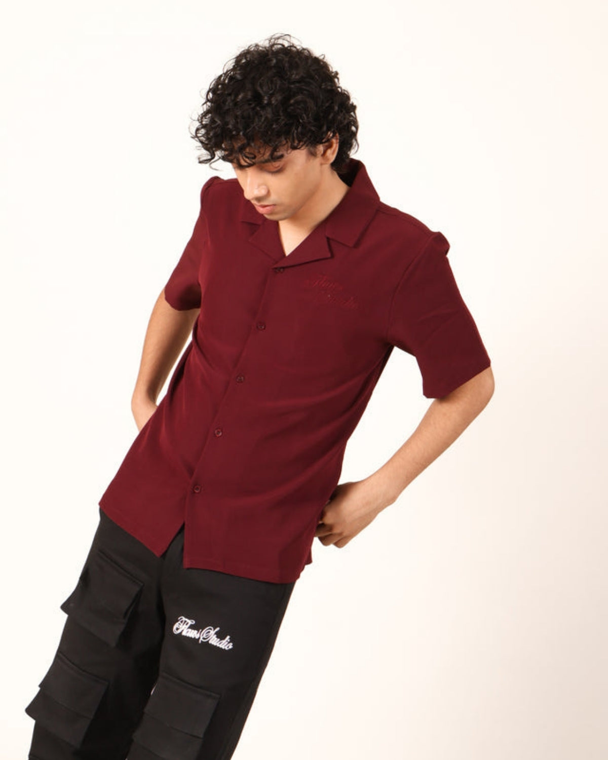 Wine Regal Bowling Shirt