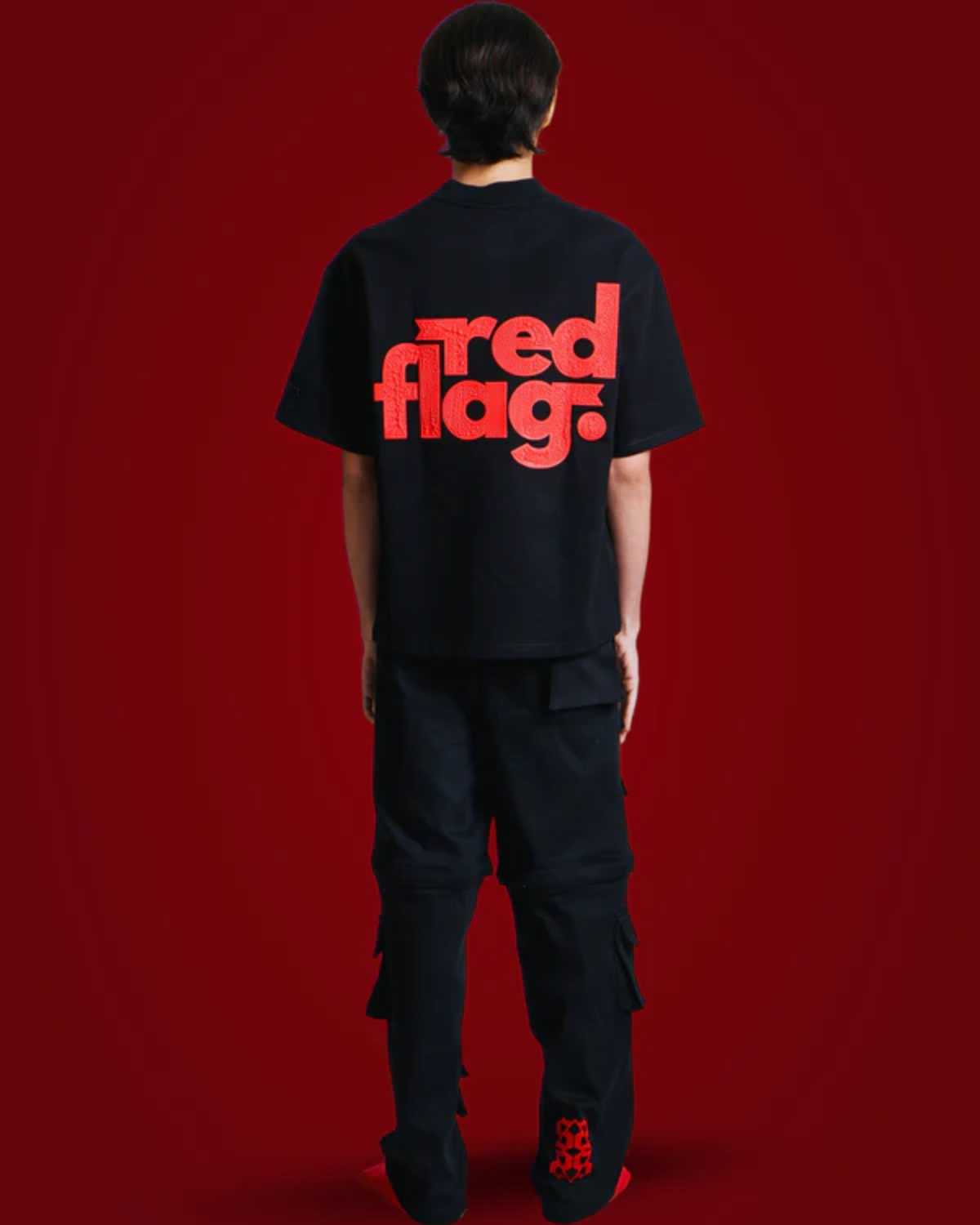 Red Flag 3D Tee Black