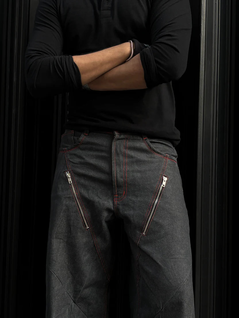 Gunmetal Chained Denims