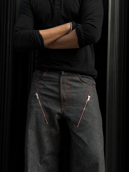 Gunmetal Chained Denims