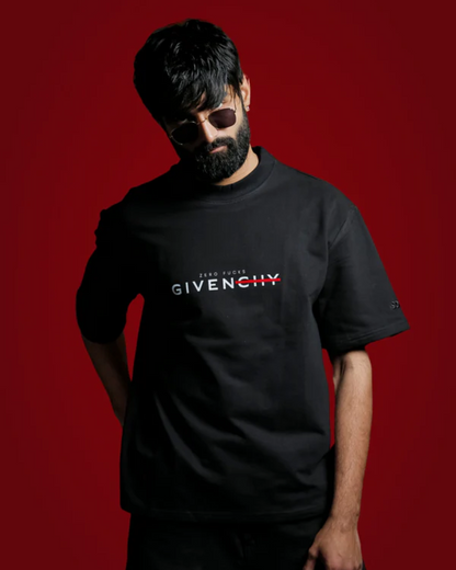 Zero Fcuks Given Tee Black