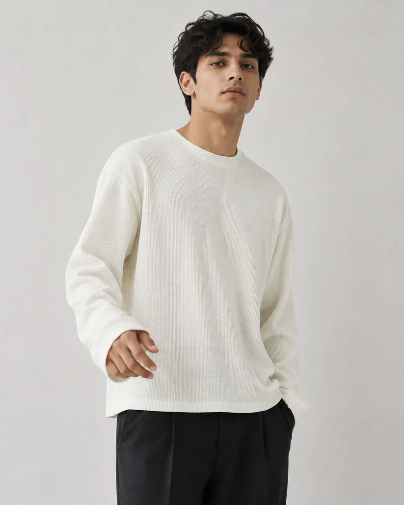 OFF WHITE WAFFLE T-SHIRT