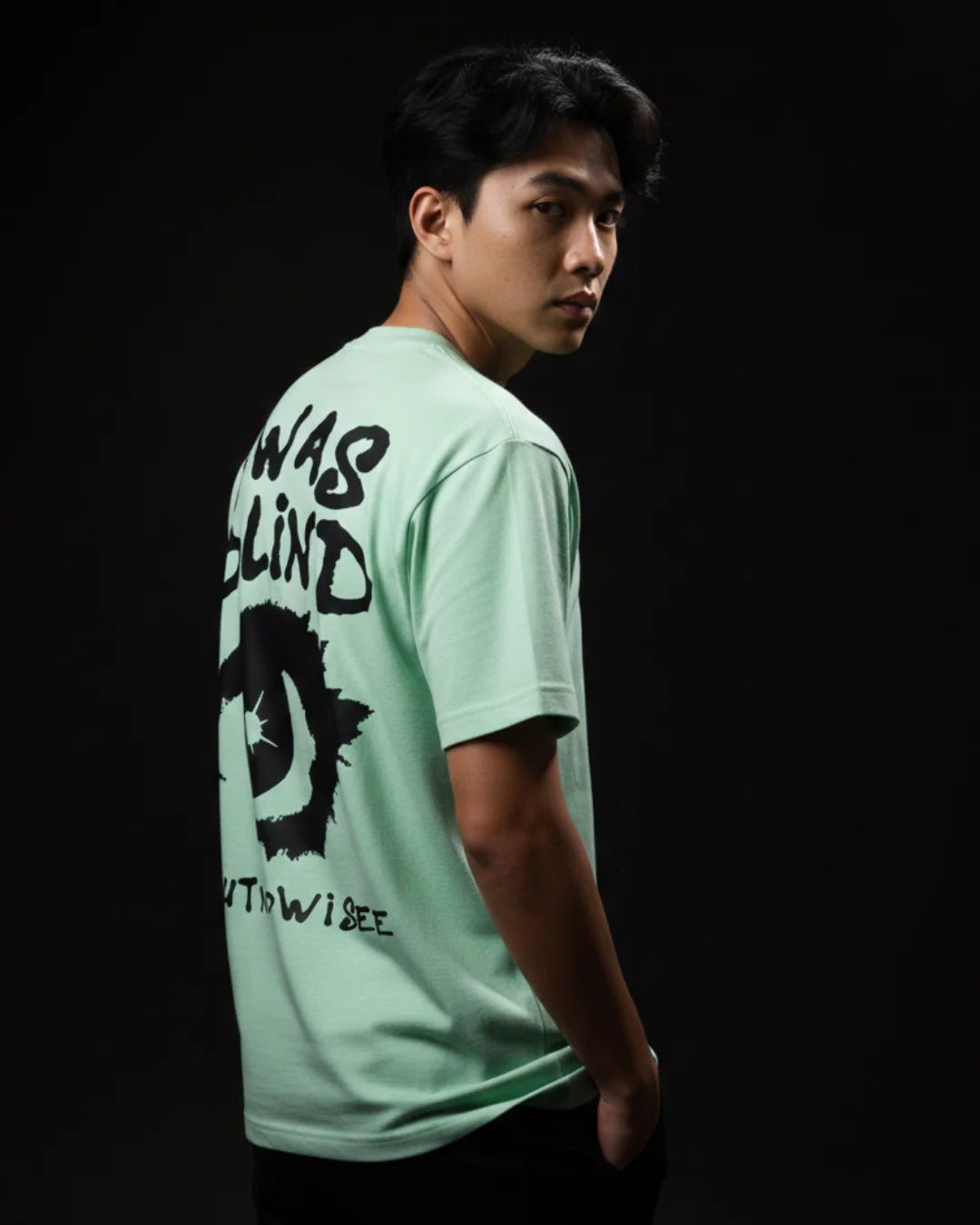 I WAS BLIND GREEN TEE