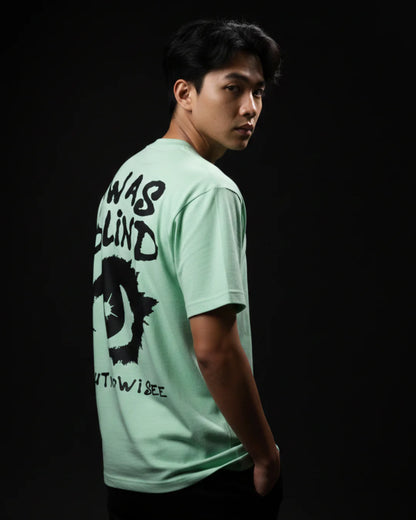 I WAS BLIND GREEN TEE