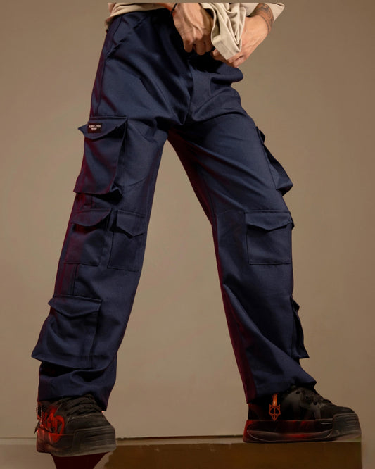 Indigo cargo pants