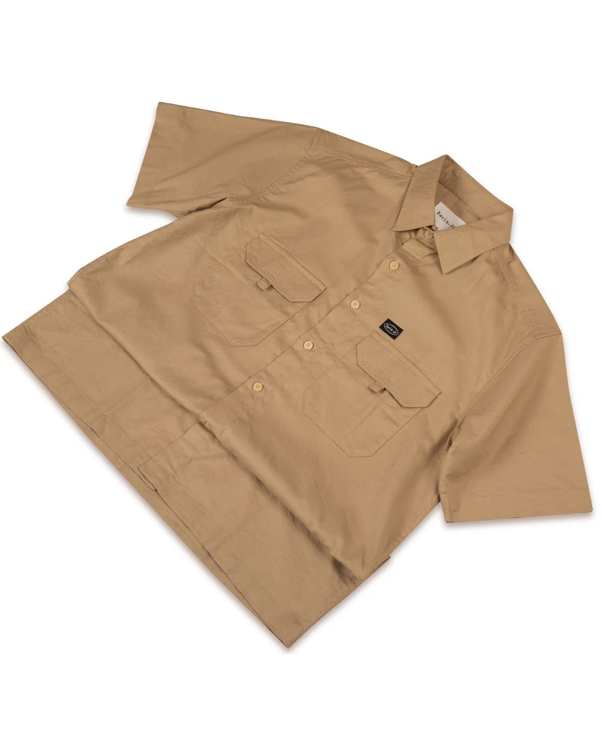 Double Pocket Work Wear Khaki Shirt