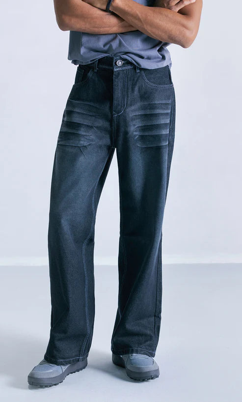 Straight fit jeans Carbon whisker