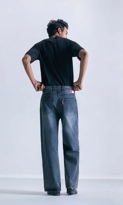 Straight fit Iron fade distress