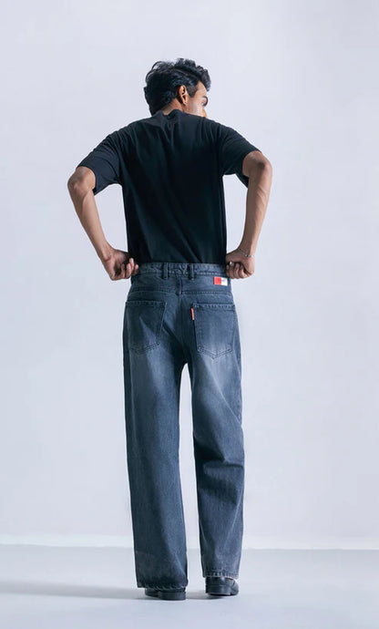 Straight fit Iron fade distress