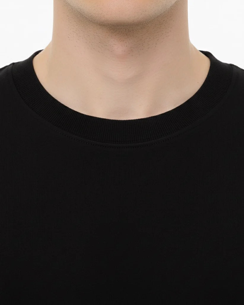 BLACK BASIC TEE